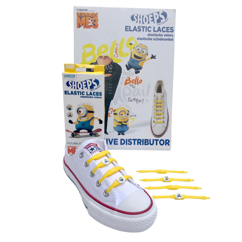 Silikonowe sznurówki żółte minionki